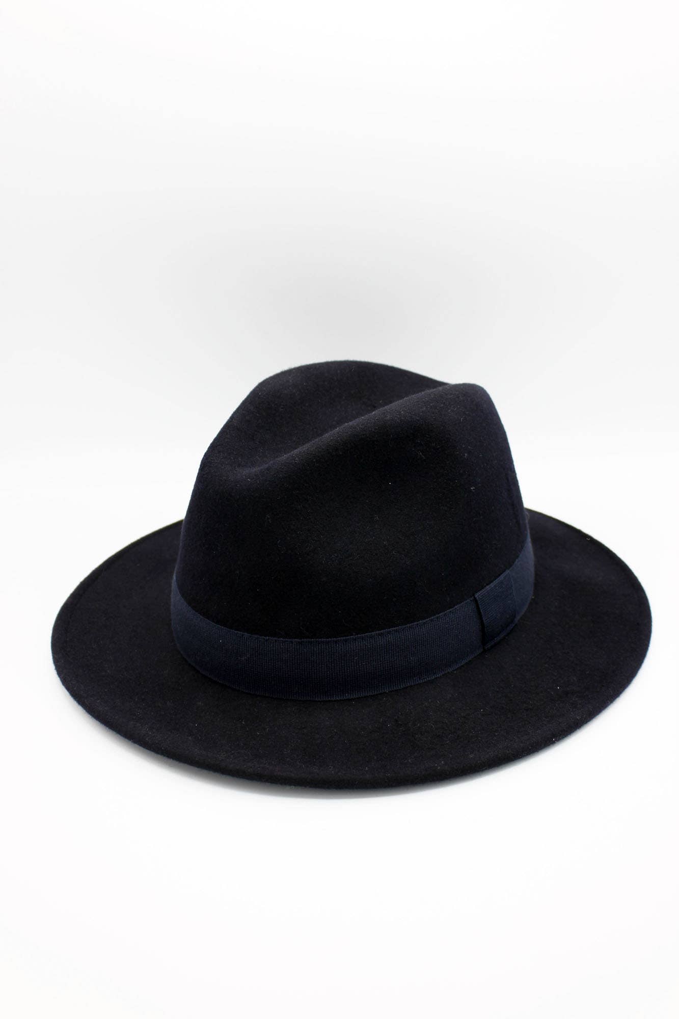 Chapeau Fedora en laine Waterproof Crushable avec ruban: Marine / 58