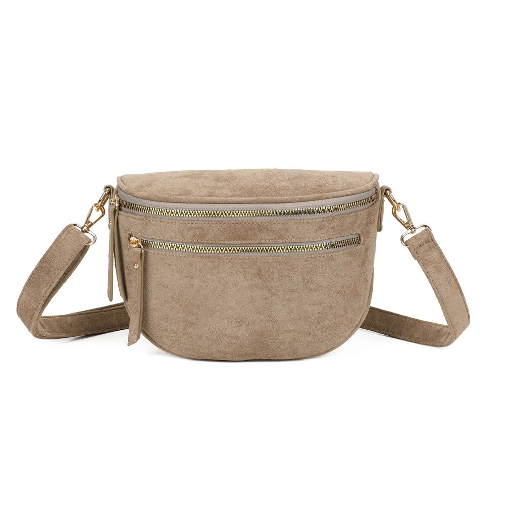 Banane taupe suédine