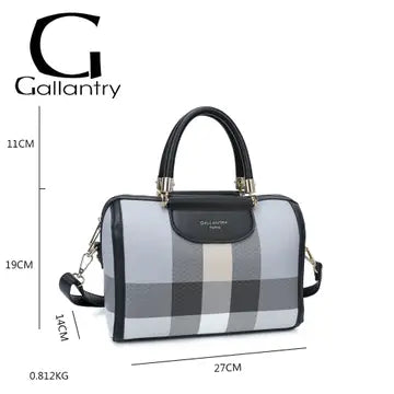 Sac à Main écossais Couleur: Gris/Noir