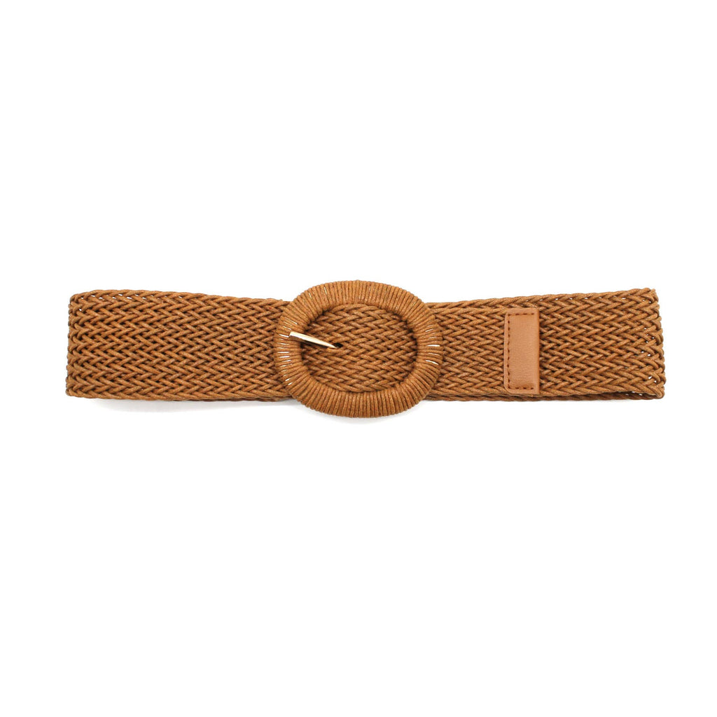Ceinture Tressée Intemporelle: Camel