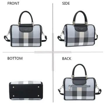 Sac à Main écossais Couleur: Gris/Noir