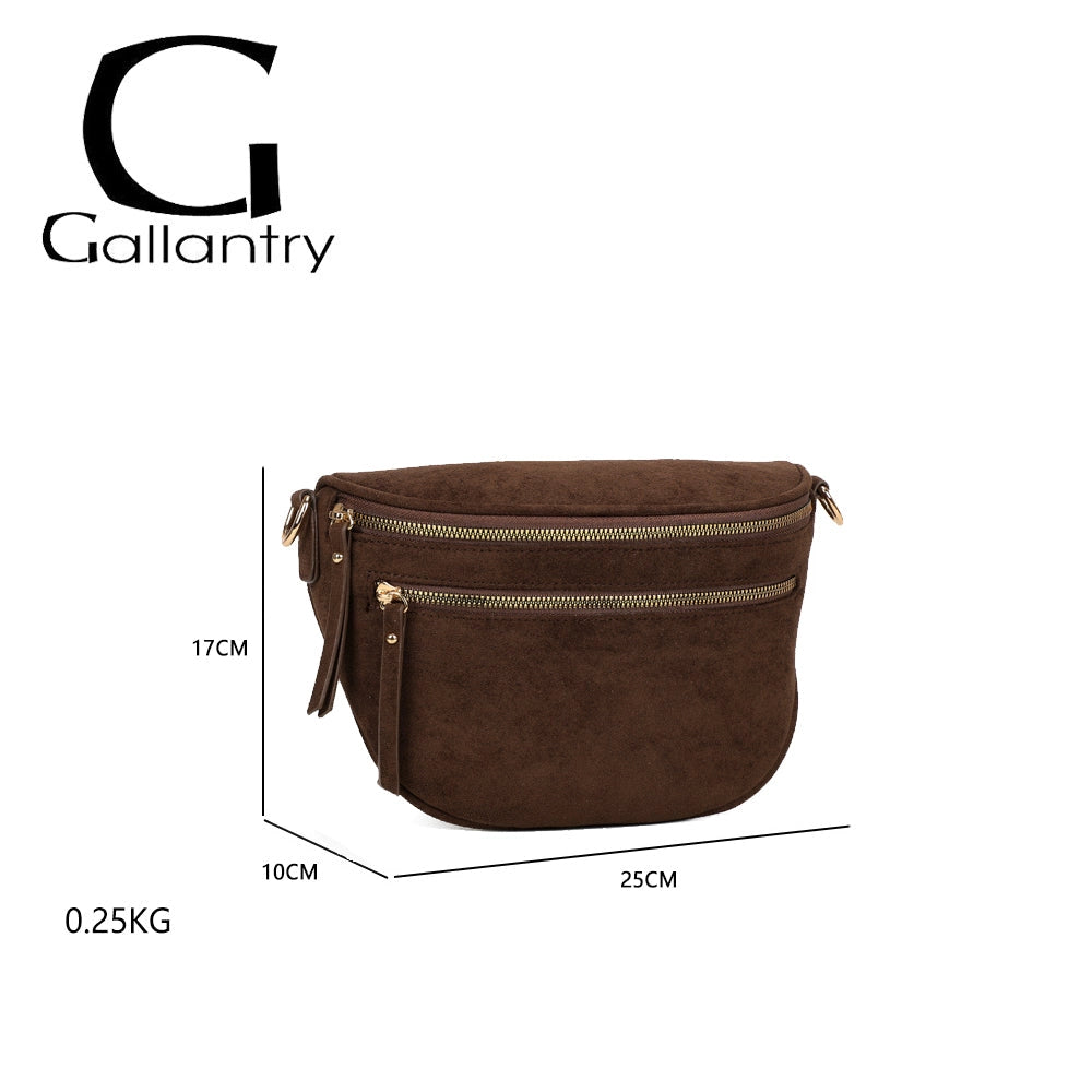 Banane taupe suédine