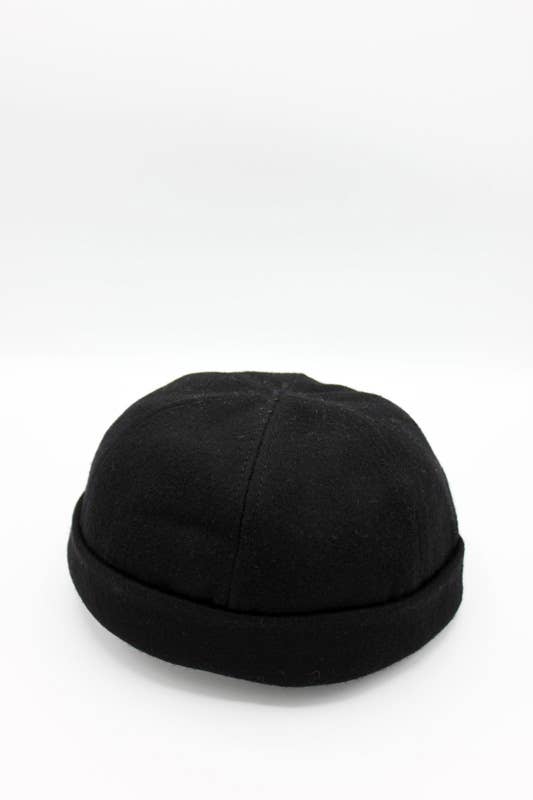 Bonnet Miki Docker en laine: Noir