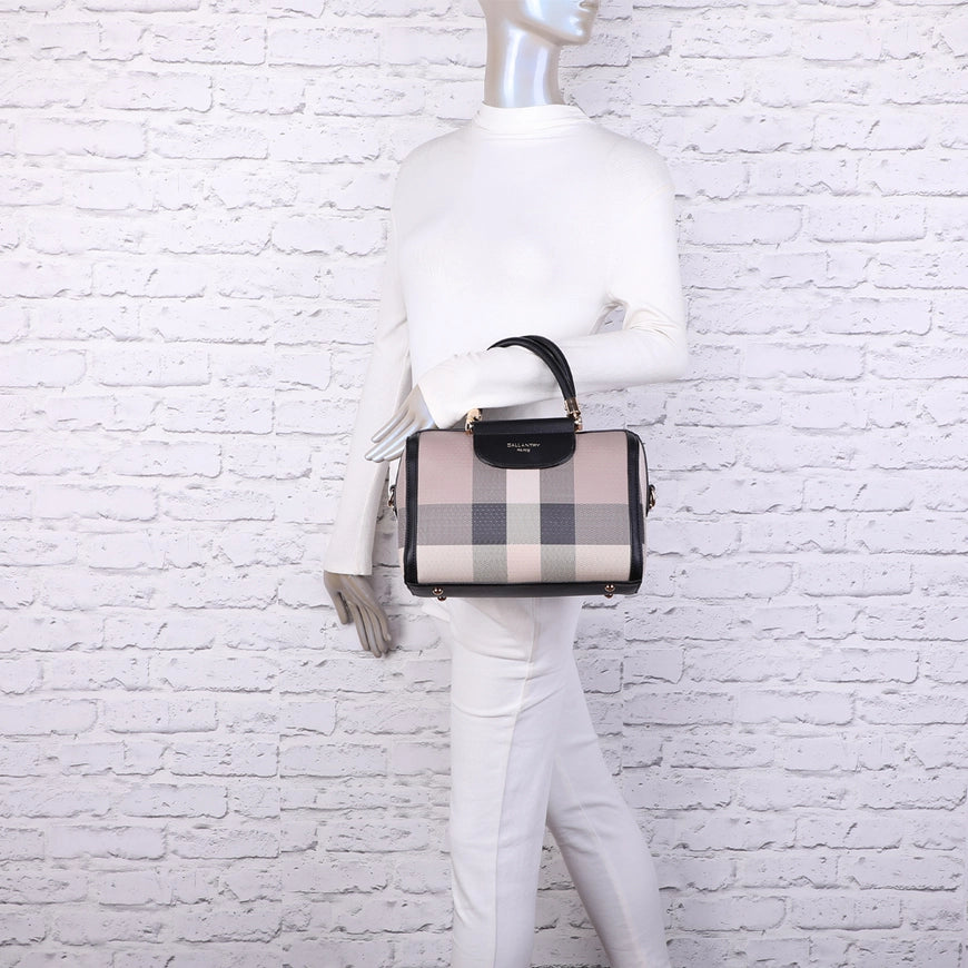 Sac à Main écossais Couleur: Gris/Noir