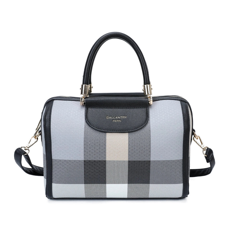 Sac à Main écossais Couleur: Gris/Noir