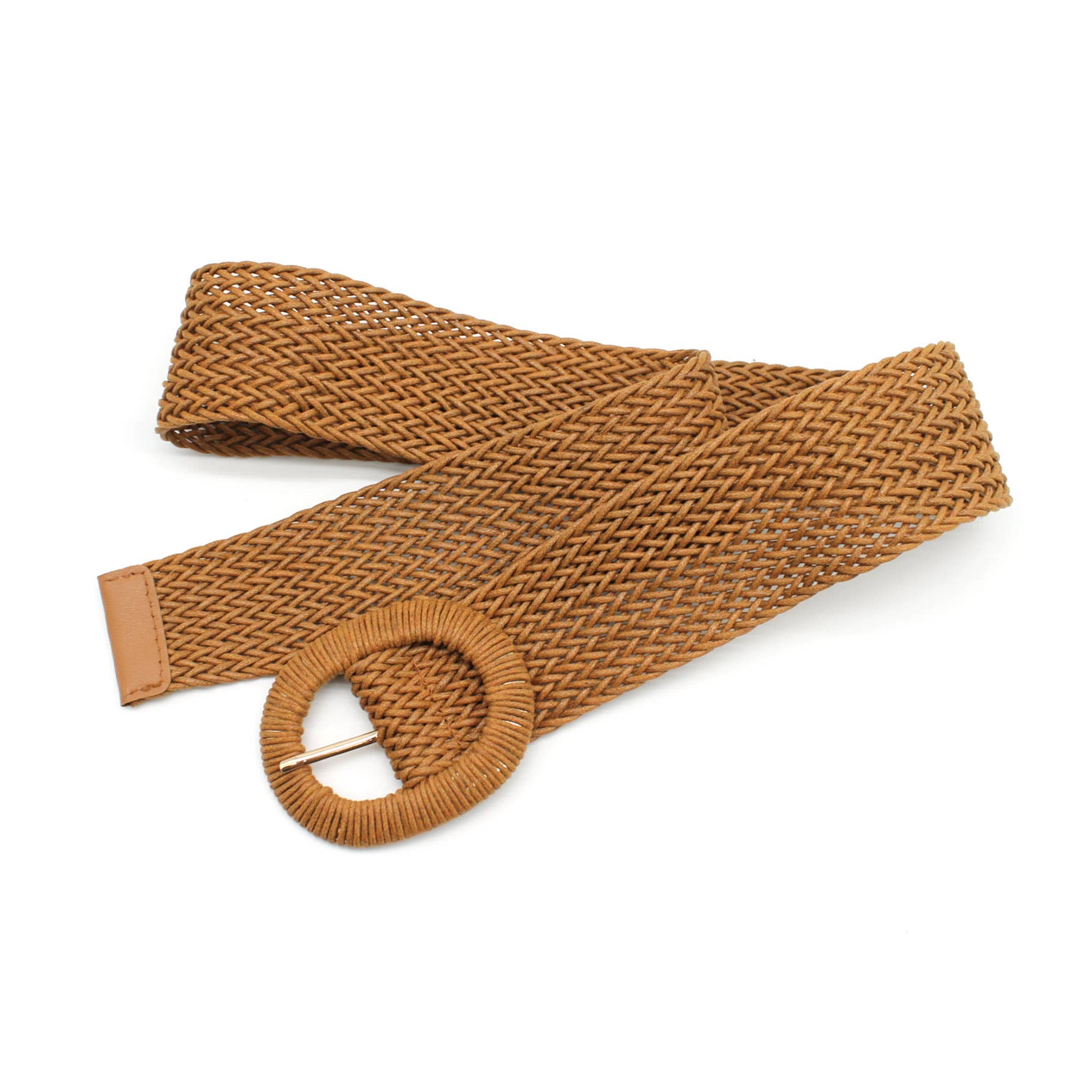 Ceinture Tressée Intemporelle: Camel