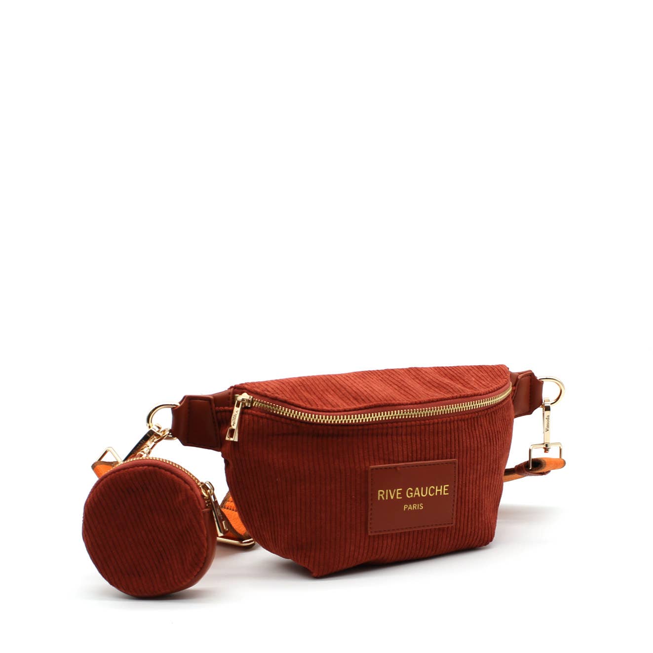 VELOURS Sac banane en velours ROUILLE